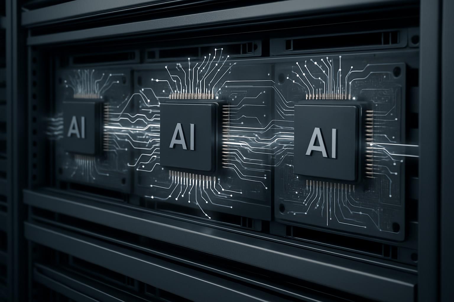 AI chips on a board.